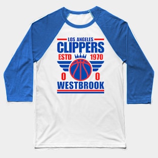 Los Angeles Clippers Westbrook 0 Basketball Retro Baseball T-Shirt